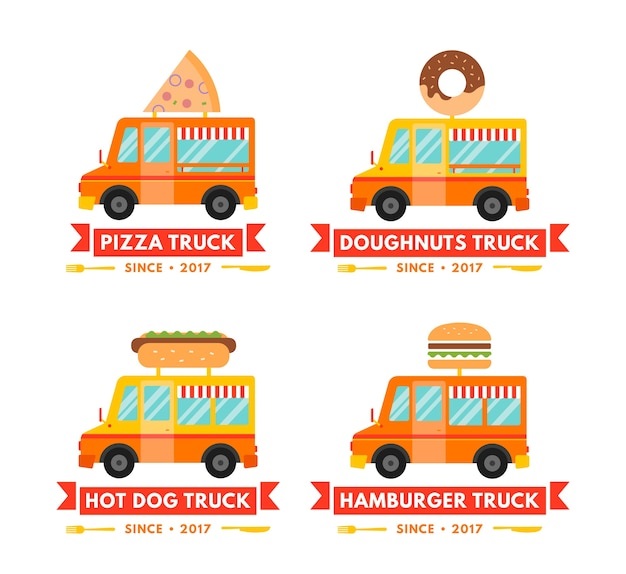 food truck logo collection